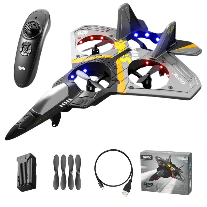 Avião de Controle Remoto Elétrico Drone V17 Avião de Controle Remoto Elétrico Drone V17 Loja do Bambino Cinza