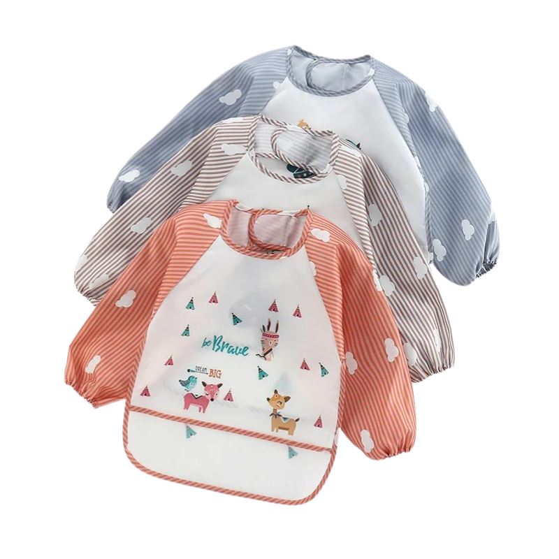 Babador Avental Impermeável Infantil - Combo com 3 unidades Babador Avental Impermeável Infantil - Combo com 3 unidades Loja do Bambino