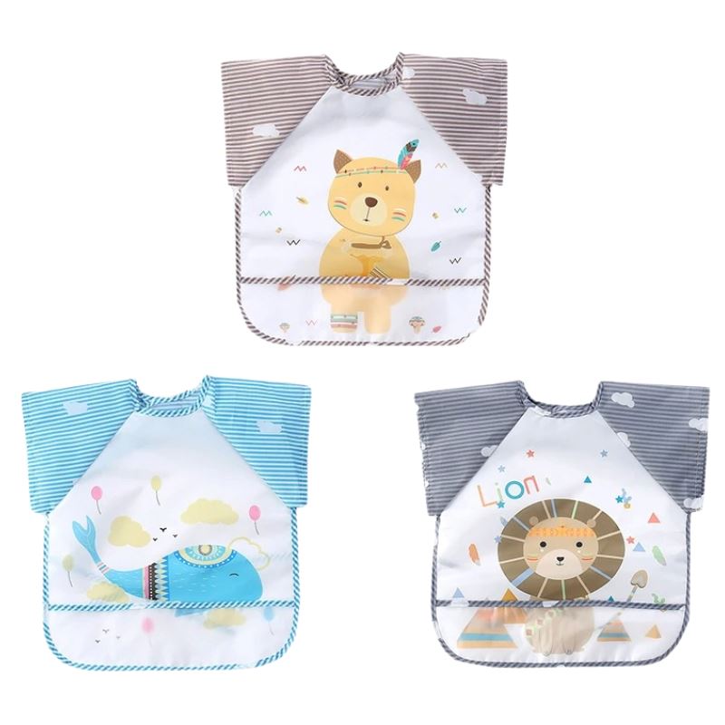 Babador Avental Impermeável Infantil - Combo com 3 unidades Babador Avental Impermeável Infantil - Combo com 3 unidades Loja do Bambino Combo com 3 Regatas 0 a 3 anos