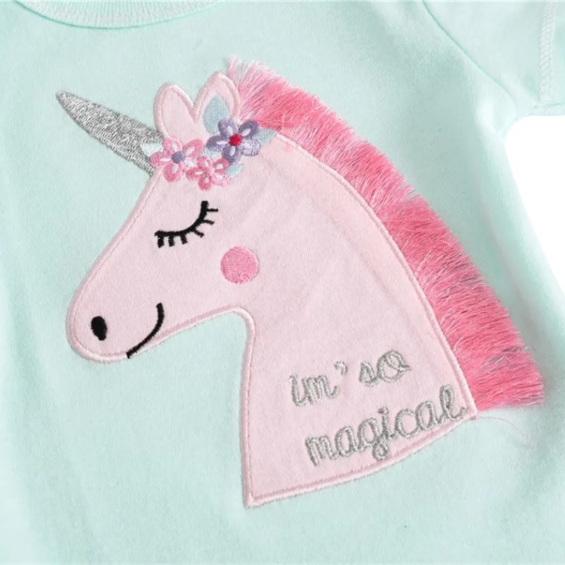 Body Infantil Manga Curta Feminino Personalizado Unicórnio - Conjunto de até 6 Unidades Body Infantil Manga Curta Feminino Personalizado Unicórnio - Conjunto de até 6 Unidades Loja do Bambino