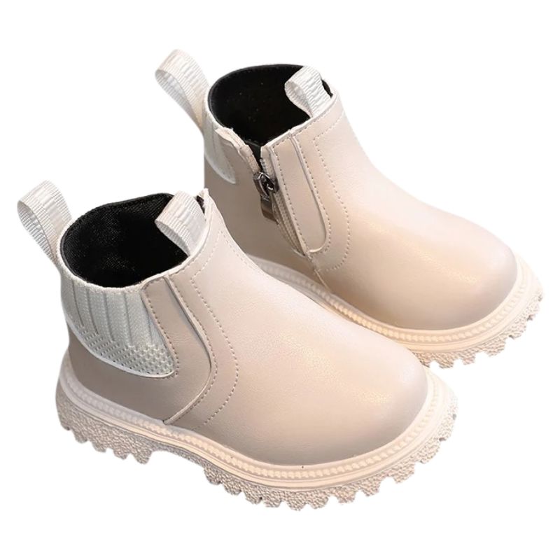 Bota Cano Curto Infantil com Zíper Lateral Bota Cano Curto Infantil com Zíper Lateral Loja do Bambino Bege 21 (13.5cm)