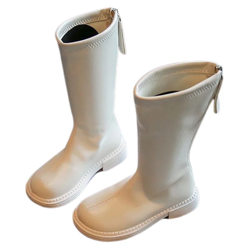 Bota Cano Longo Infantil Feminina Bota Cano Longo Infantil Feminina Loja do Bambino Branco Simples 26 (16.2cm)