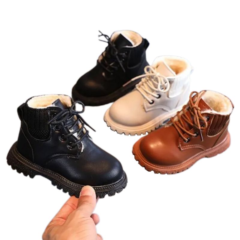 Bota Coturno de Couro Infantil Pelúciada Bota Coturno de Couro Infantil Peluciada Loja do Bambino