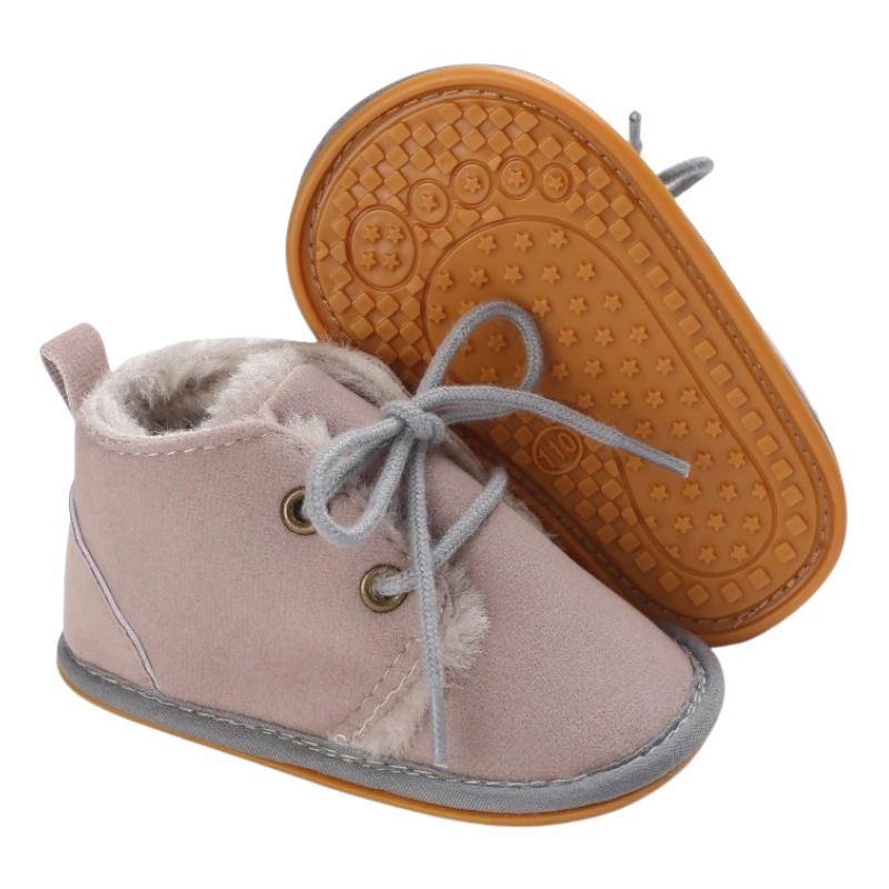 Bota Infantil Bebê Com Pelúcia Interna Bota Infantil Bebê Com Pelúcia Interna Loja do Bambino Cinza 0 a 6 meses (11cm)