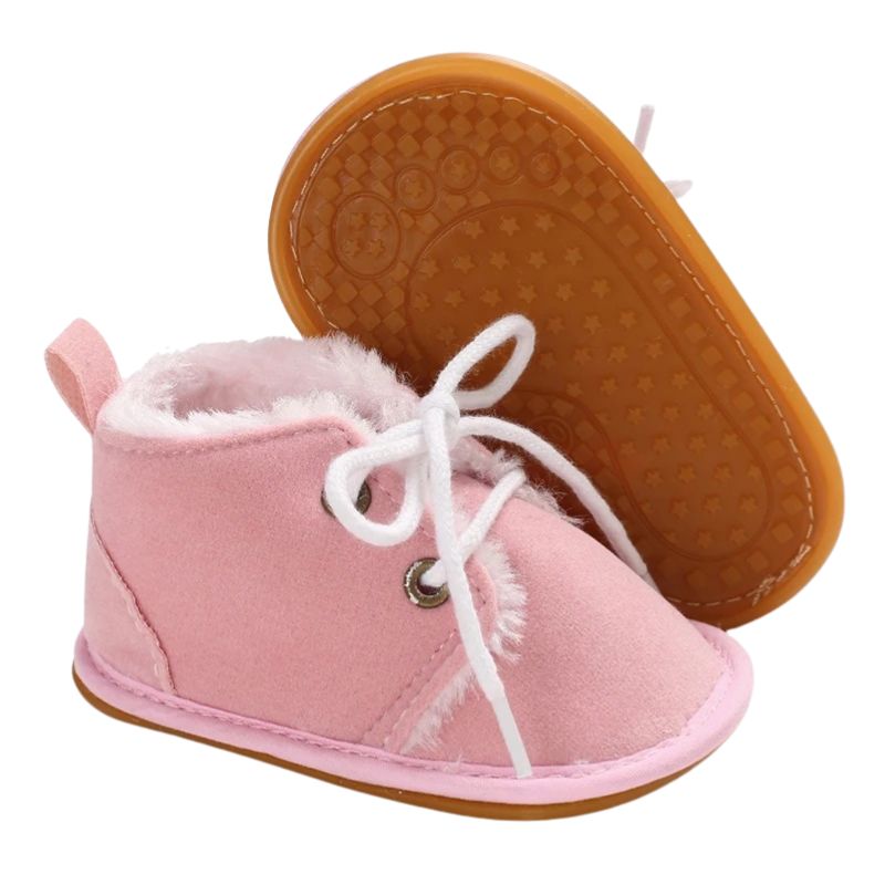 Bota Infantil Bebê Com Pelúcia Interna Bota Infantil Bebê Com Pelúcia Interna Loja do Bambino Rosa 0 a 6 meses (11cm)