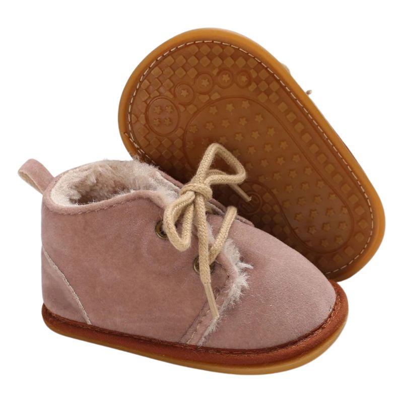 Bota Infantil Bebê Com Pelúcia Interna Bota Infantil Bebê Com Pelúcia Interna Loja do Bambino Cinza e Vermelho 0 a 6 meses (11cm)