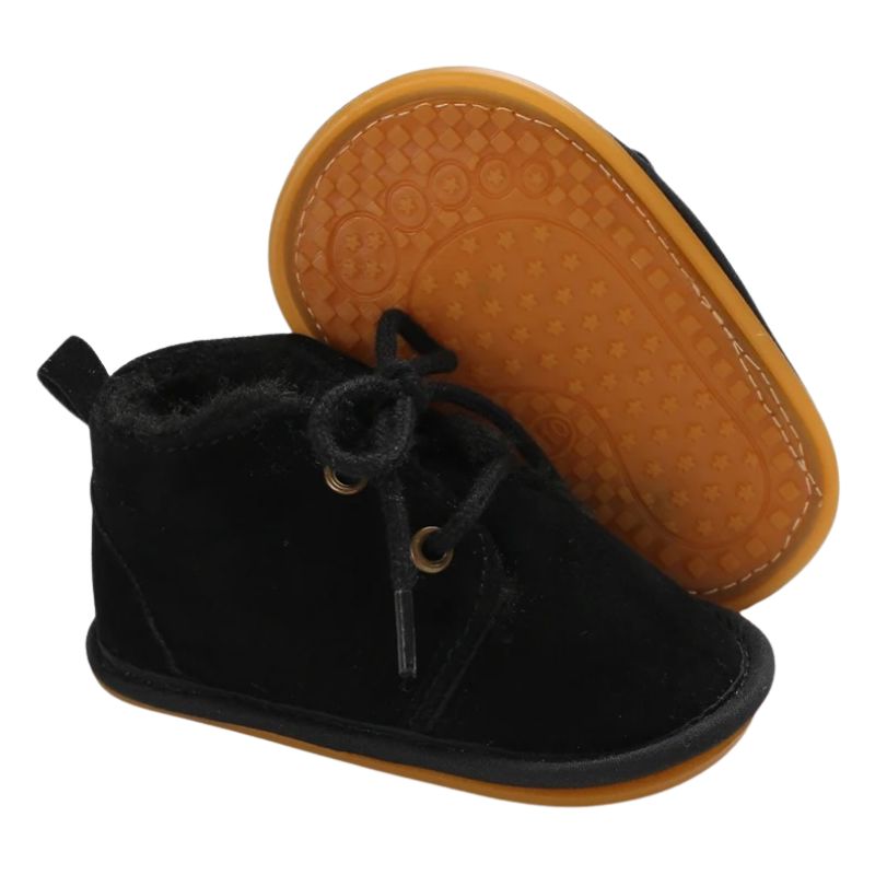 Bota Infantil Bebê Com Pelúcia Interna Bota Infantil Bebê Com Pelúcia Interna Loja do Bambino Preto 0 a 6 meses (11cm)