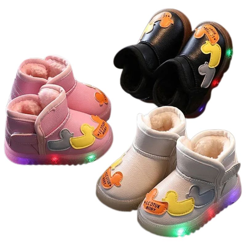Botinha Infantil Com Luz LED Patinho Botinha Infantil Com Luz LED Patinho Loja do Bambino