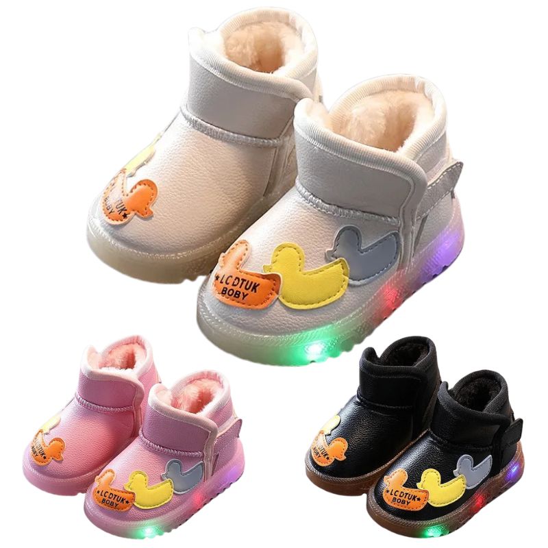 Botinha Infantil Com Luz LED Patinho Botinha Infantil Com Luz LED Patinho Loja do Bambino