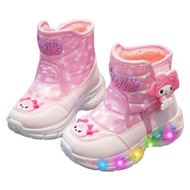 Botinha Infantil Feminina Com Luz LED Botinha Infantil Feminina Com Luz LED Loja do Bambino Rosa 23 (15.5cm)