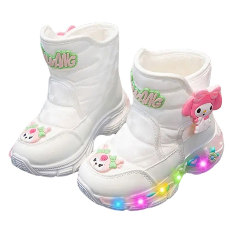 Botinha Infantil Feminina Com Luz LED Botinha Infantil Feminina Com Luz LED Loja do Bambino Branco 23 (15.5cm)