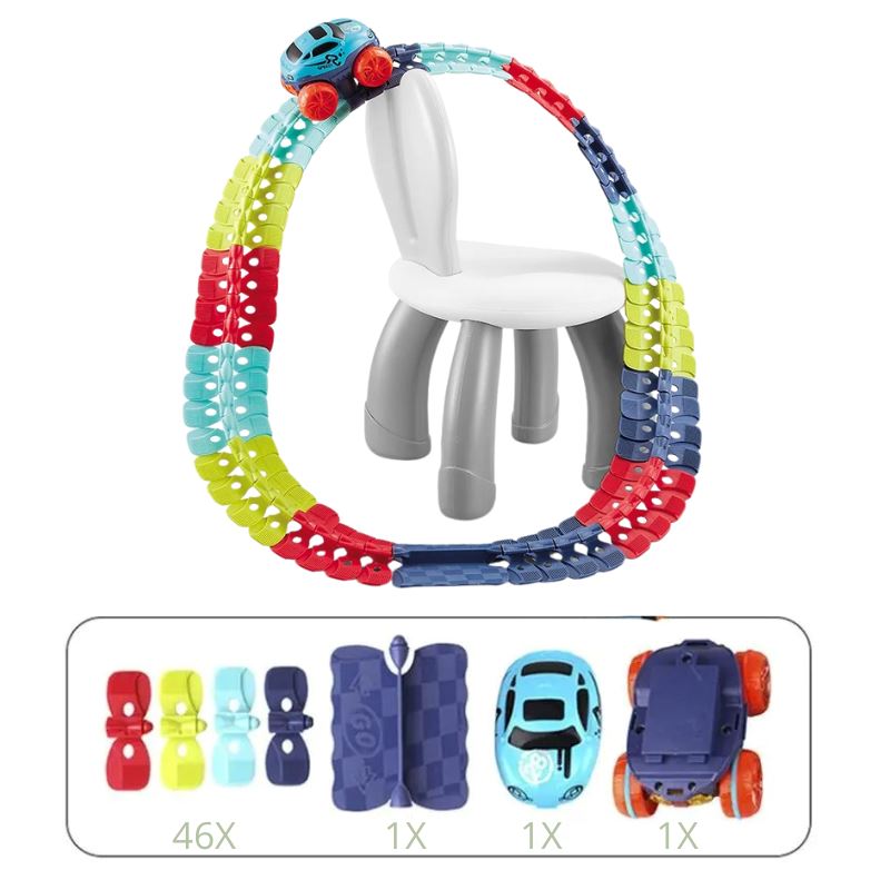 Brinquedo Estrada Moldável Infantil Bambino Brinquedo Estrada Moldável Infantil Bambino Loja do Bambino 46 Peças