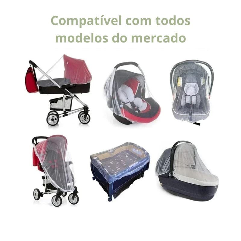 Capa Anti Insetos para Carrinho de Bebê Bambino Capa Mosquiteiro para Carrinho de Bebê Bambino Loja do Bambino