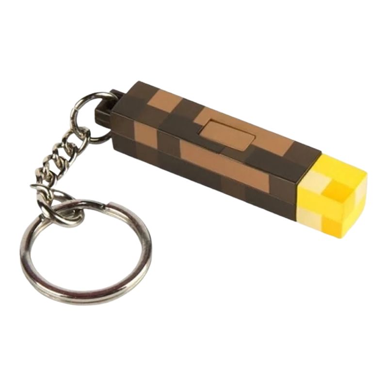 Chaveiro Tocha Iluminada Minecraft Chaveiro Tocha Iluminada Minecraft Loja do Bambino