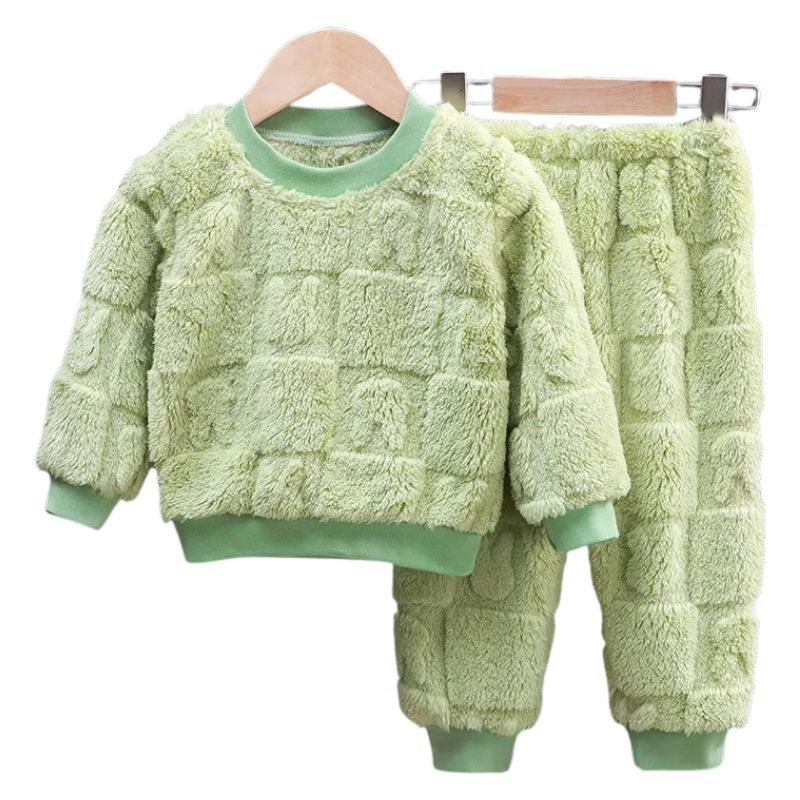 Conjunto Blusa Calça Lã Infantil Conjunto Blusa Calça Lã Infantil Loja do Bambino Verde 80
