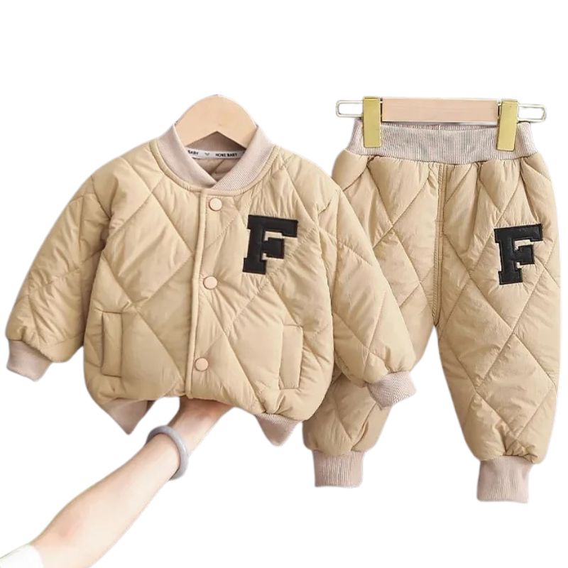 Conjunto Corta Vento Infantil New York Conjunto Corta Vento Infantil New York Loja do Bambino Bege 80