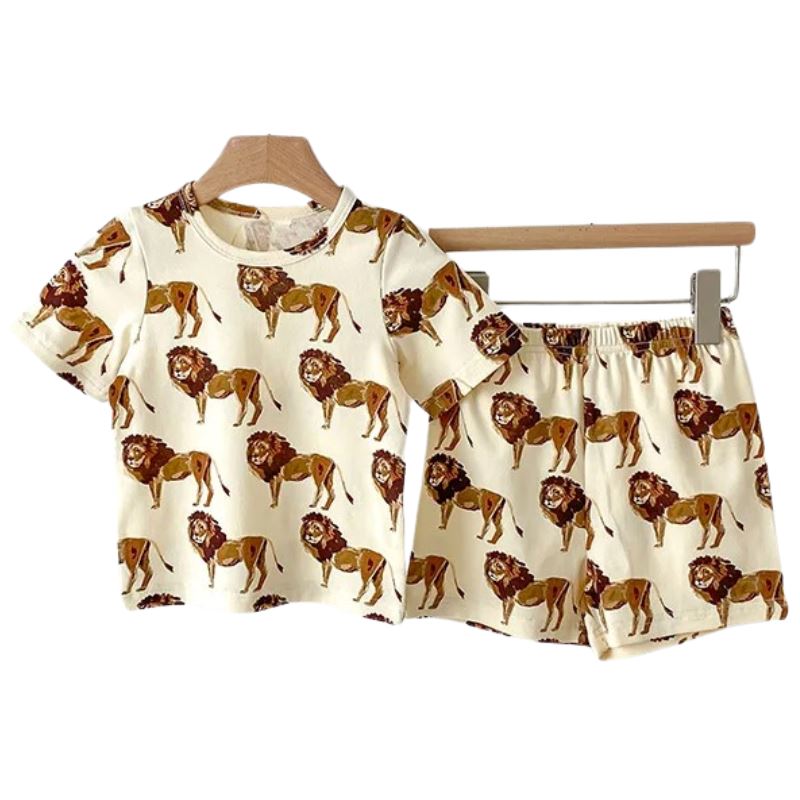 Conjunto Infantil Unissex com Estampa de Animais Conjunto Infantil Unissex com Estampa de Animais Loja do Bambino