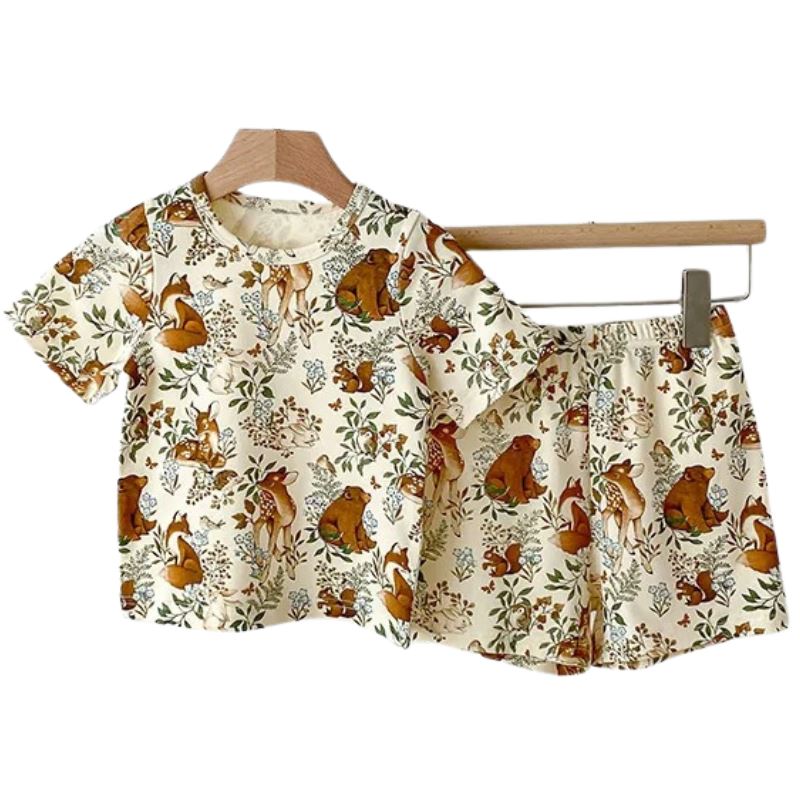 Conjunto Infantil Unissex com Estampa de Animais Conjunto Infantil Unissex com Estampa de Animais Loja do Bambino