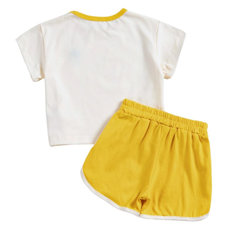 Conjunto Infantil de Verão Feminino Liso Conjunto Infantil de Verão Feminino Liso Loja do Bambino