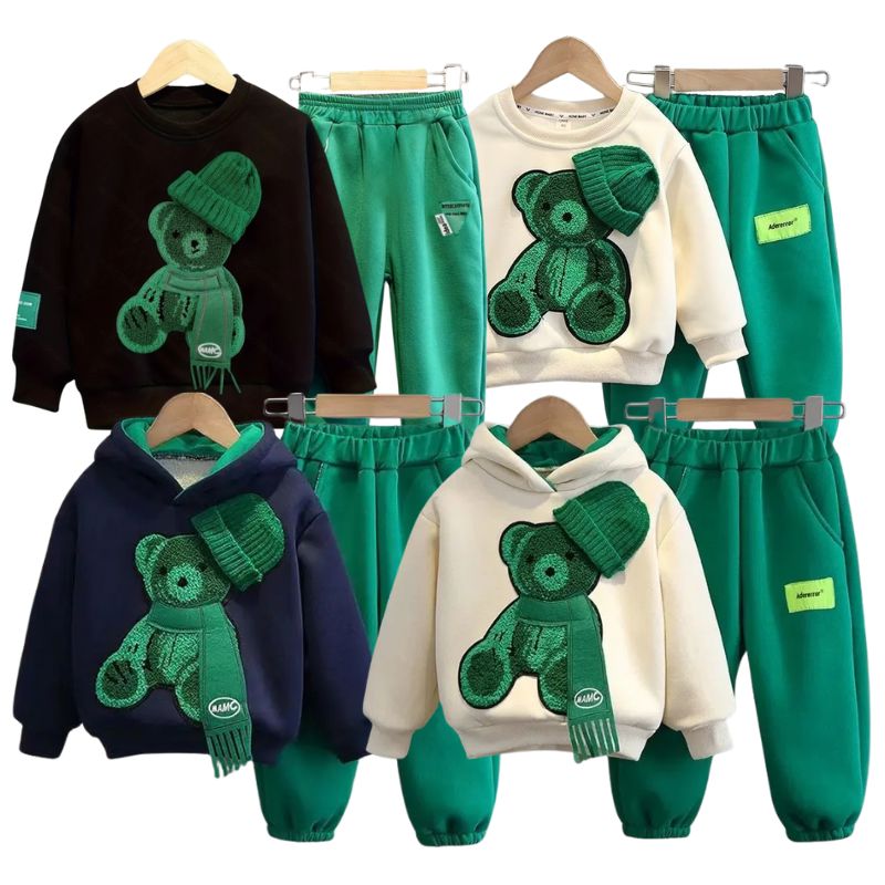 Conjunto Moletom Infantil Bordado de Ursinho Conjunto Moletom Infantil Bordado de Ursinho Loja do Bambino