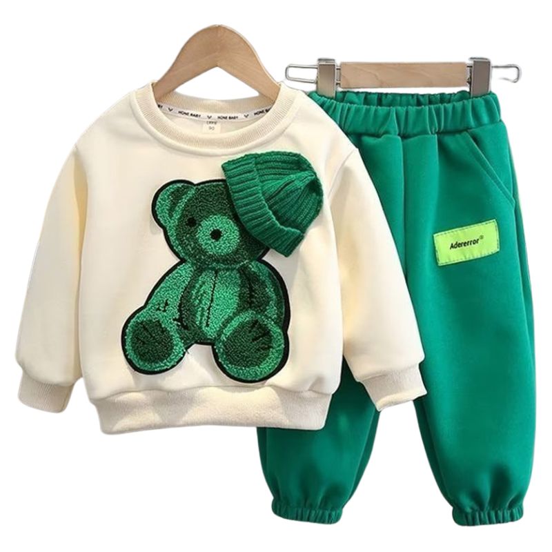 Conjunto Moletom Infantil Bordado de Ursinho Conjunto Moletom Infantil Bordado de Ursinho Loja do Bambino Modelo 02 90