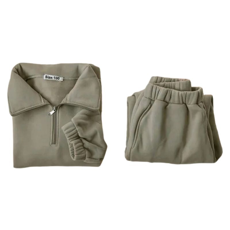 Conjunto Moletom Infantil Gola Alta com Zíper Conjunto Moletom Infantil Gola Alta com Zíper Loja do Bambino Verde 80