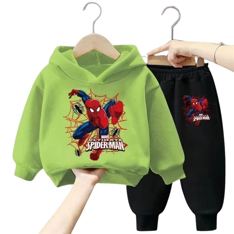 Conjunto Moletom Infantil Homem-Aranha com Capuz Conjunto Moletom Infantil Homem-Aranha com Capuz Loja do Bambino Verde e Preto 90