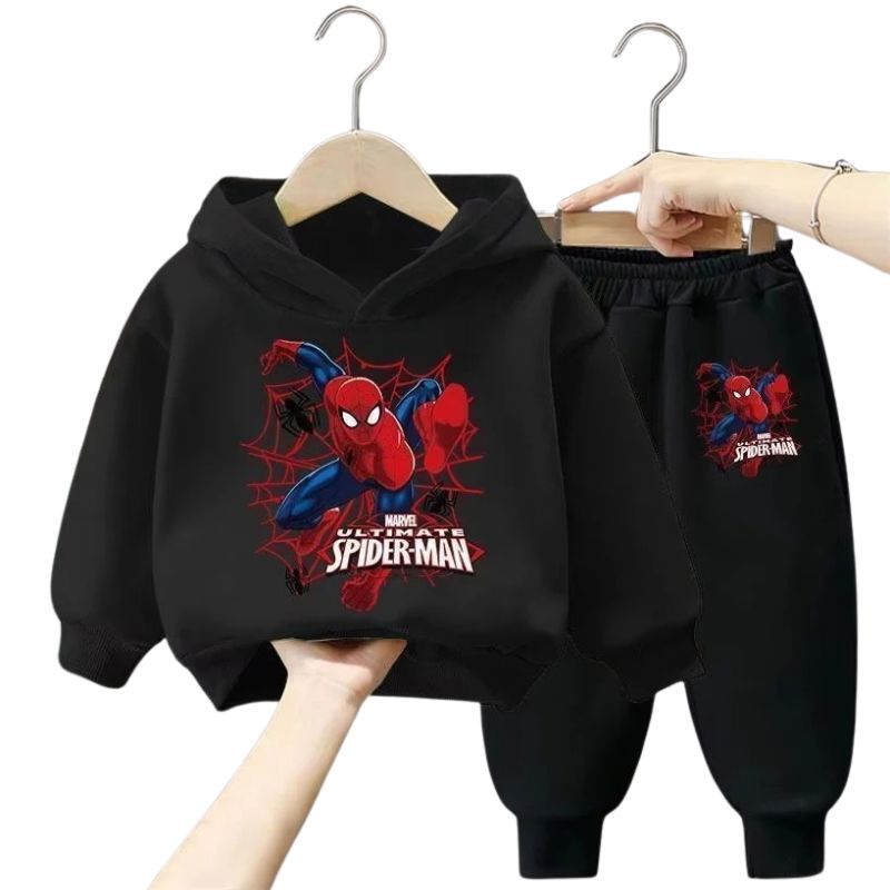 Conjunto Moletom Infantil Homem-Aranha com Capuz Conjunto Moletom Infantil Homem-Aranha com Capuz Loja do Bambino Preto e Preto 90