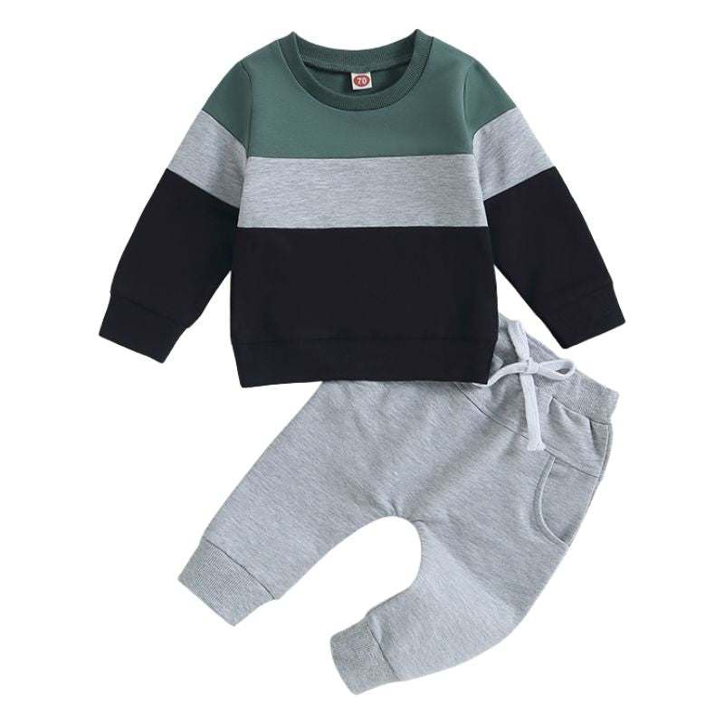 Conjunto Moletom Infantil Listrado Unissex Conjunto Moletom Infantil Listrado Unissex Loja do Bambino