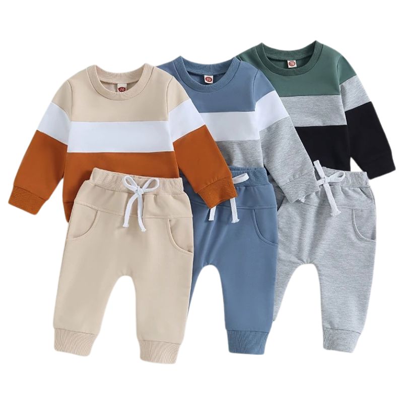 Conjunto Moletom Infantil Listrado Unissex Conjunto Moletom Infantil Listrado Unissex Loja do Bambino