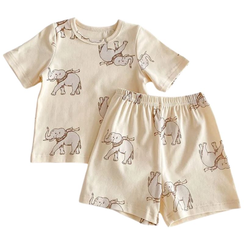 Conjunto Infantil Unissex com Estampa de Animais Conjunto Infantil Unissex com Estampa de Animais Loja do Bambino Modelo 02 80