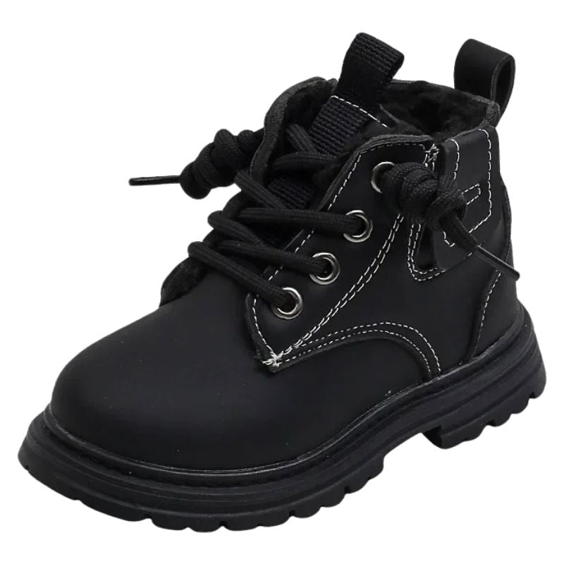 Coturno Infantil Couro Suede Peluciado Coturno Infantil Couro Suede Peluciado Loja do Bambino Preto 21 (13cm)