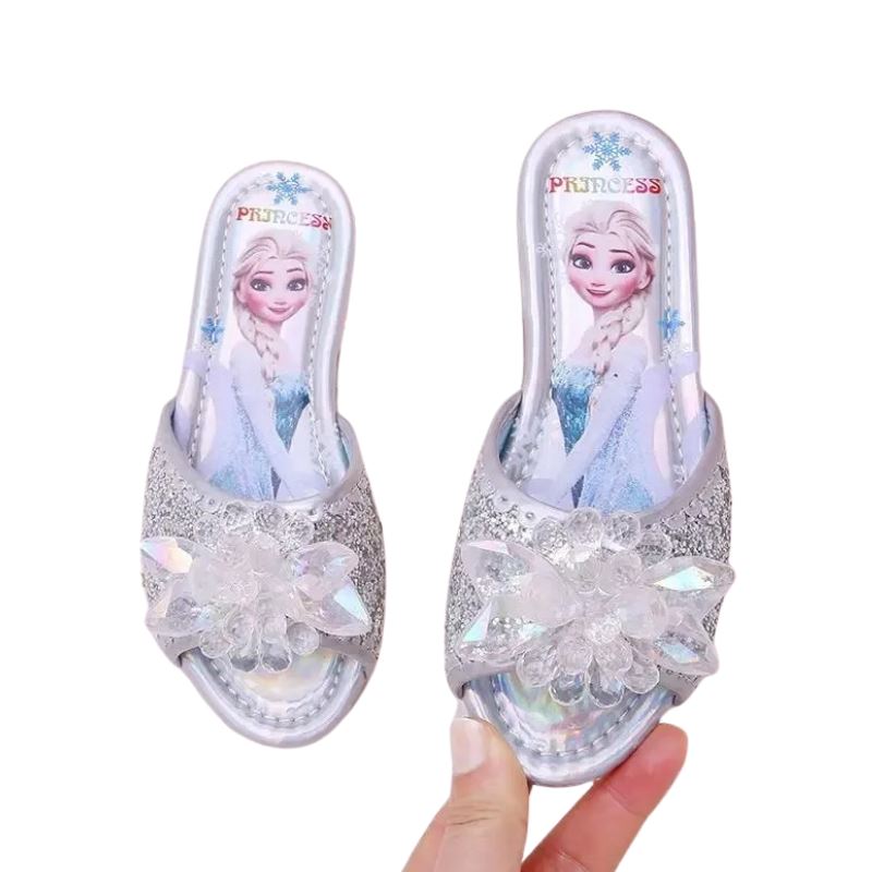 Rasteirinha Elsa Infantil Rasteirinha Elsa Infantil Loja do Bambino Prata 26 (16.8cm)