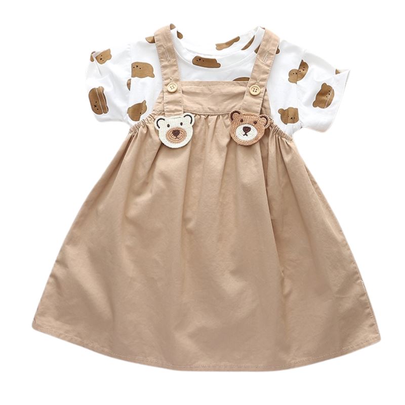 Macacão Infantil Unissex Com Camiseta Branca Ursinho Macacão Infantil Unissex Com Camiseta Branca Ursinho Loja do Bambino