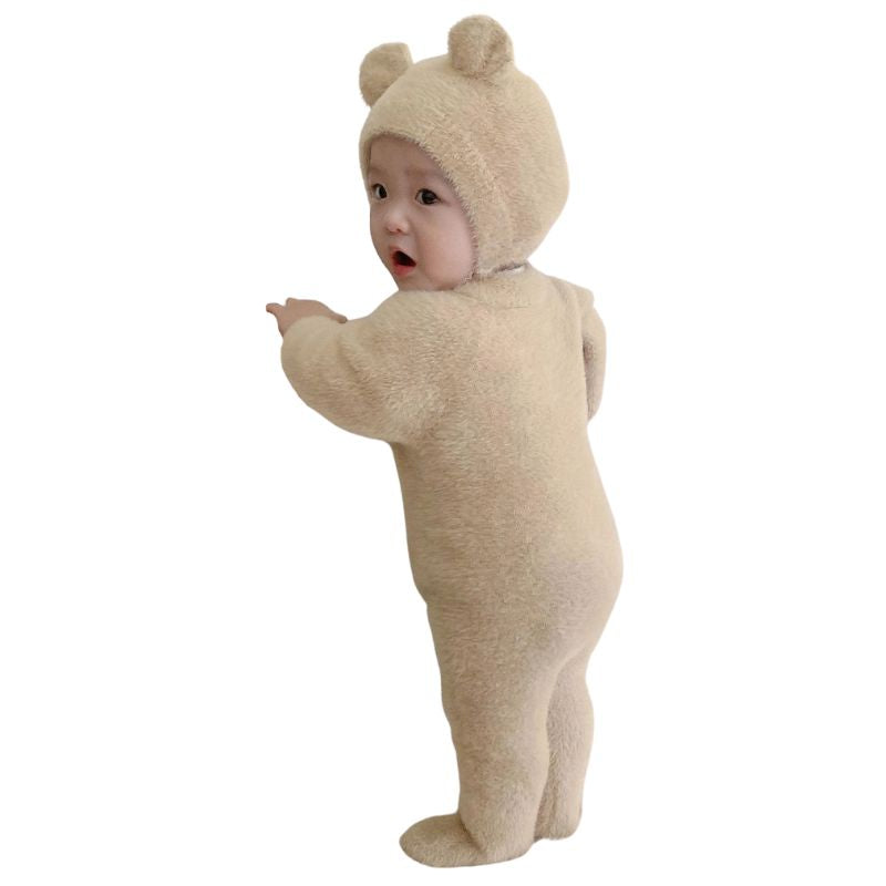 Macacão Infantil com Touca de Ursinho Macacão Infantil com Touca de Ursinho Loja do Bambino