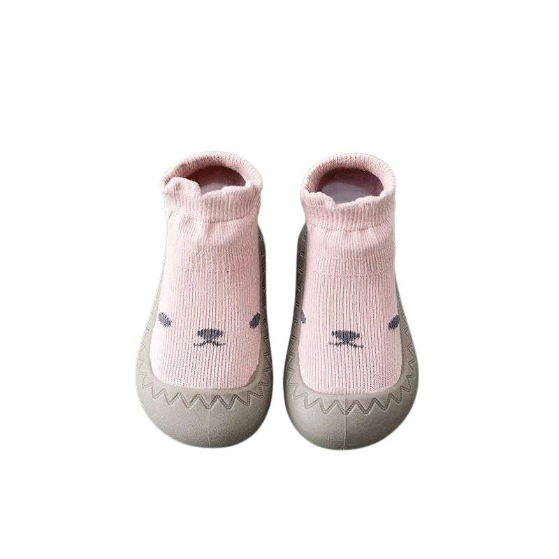 Meia Sapatilha Bebê Antiderrapante Cano Médio Meia Sapatilha Bebe Antiderrapante Cano Médio Loja do Bambino Rosa 20 (12cm)