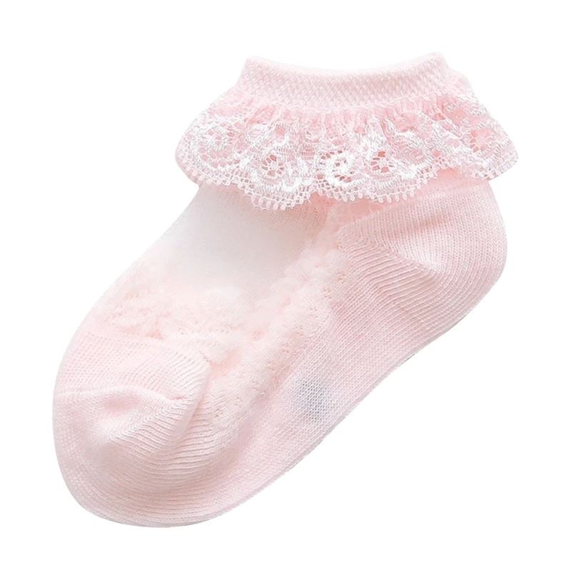 Meia em Renda Recém Nascido Bambino Meia em Renda Recém Nascido Bambino Loja do Bambino Rosa P - 3 a 11 meses