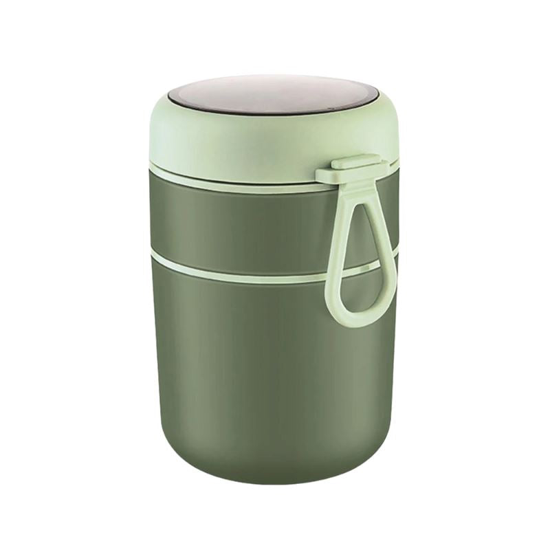 Pote Térmico Infantil em Inox com Colher de Brinde Pote Térmico Infantil em Inox com Colher de Brinde Loja do Bambino Verde 710ml