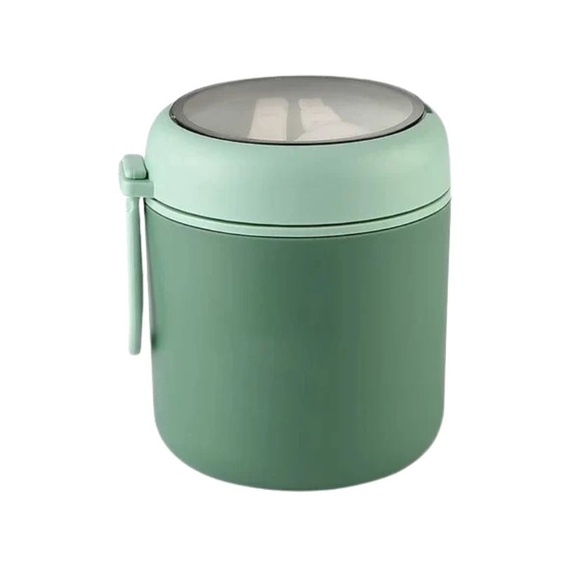 Pote Térmico Infantil em Inox com Colher de Brinde Pote Térmico Infantil em Inox com Colher de Brinde Loja do Bambino Verde 530ml
