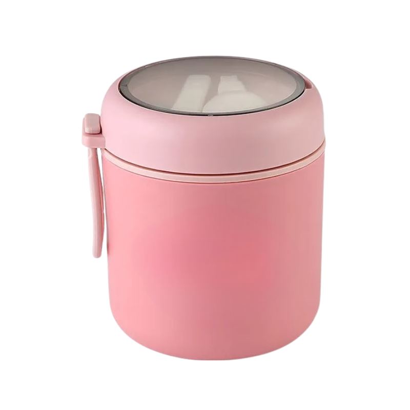 Pote Térmico Infantil em Inox com Colher de Brinde Pote Térmico Infantil em Inox com Colher de Brinde Loja do Bambino Rosa 530ml