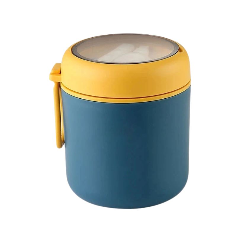 Pote Térmico Infantil em Inox com Colher de Brinde Pote Térmico Infantil em Inox com Colher de Brinde Loja do Bambino Azul 530ml