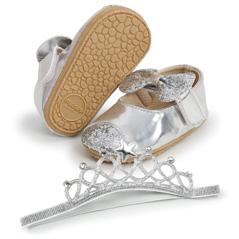 Sapatilha Mary Jane + Tiara Recém Nascida Sapatilha Mary Jane + Tiara Recém Nascida Loja do Bambino