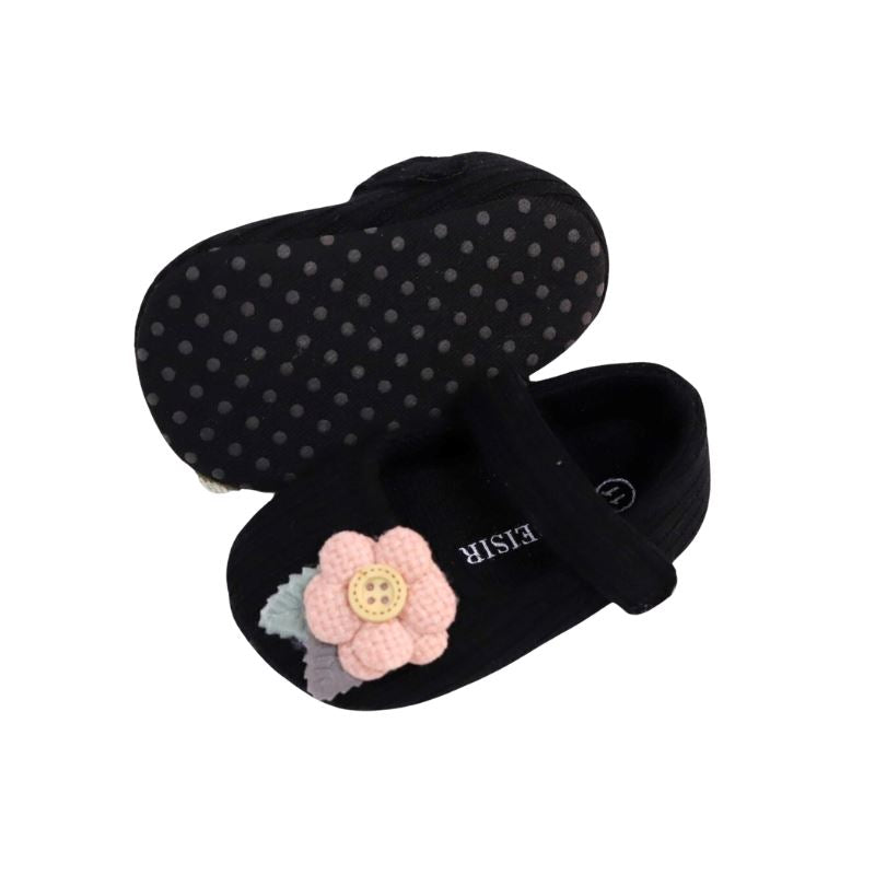 Sapatilha Flor Bordada para Bebê Sapatilha Flor Bordada para Bebê Loja do Bambino