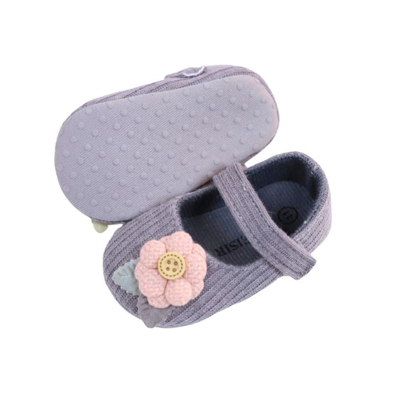 Sapatilha Flor Bordada para Bebê Sapatilha Flor Bordada para Bebê Loja do Bambino