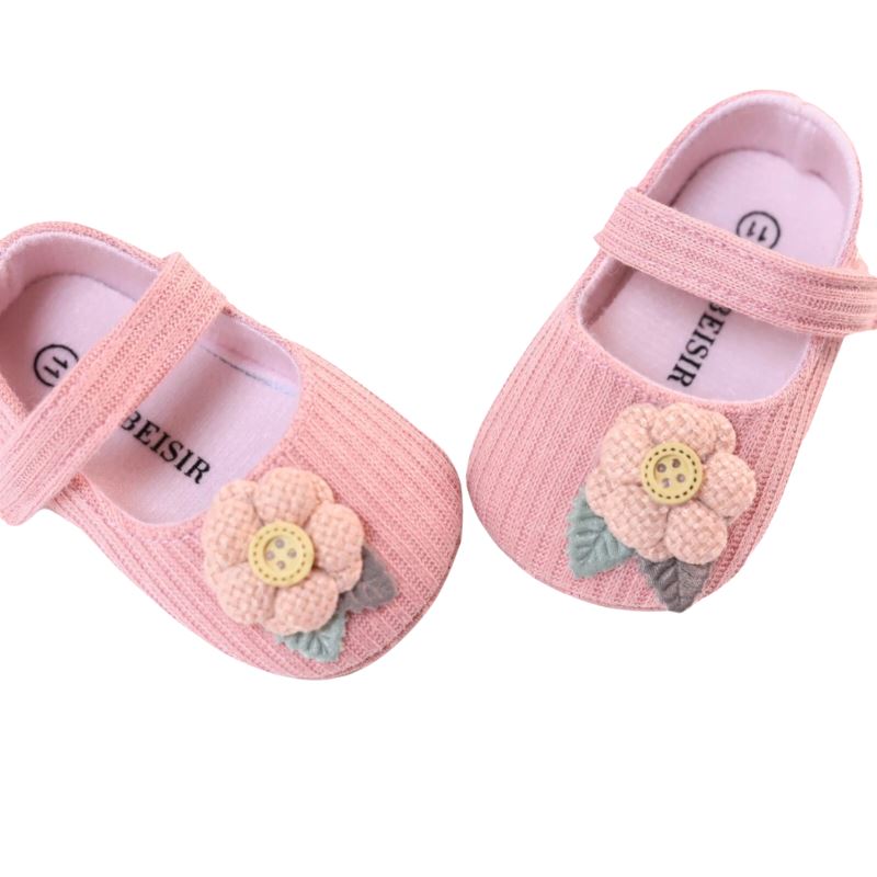 Sapatilha Flor Bordada para Bebê Sapatilha Flor Bordada para Bebê Loja do Bambino