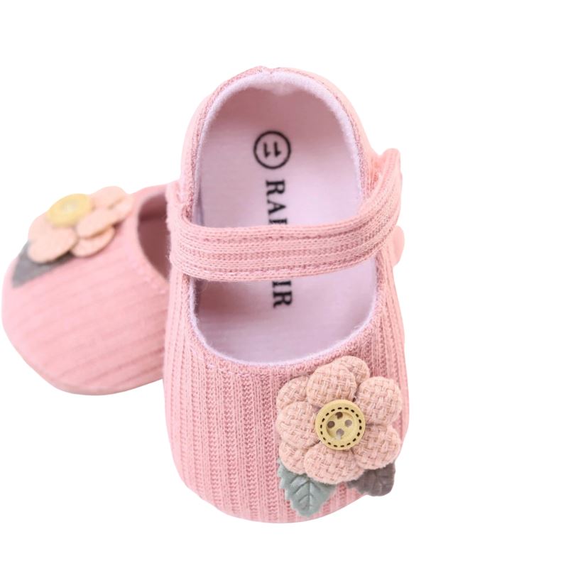 Sapatilha Flor Bordada para Bebê Sapatilha Flor Bordada para Bebê Loja do Bambino