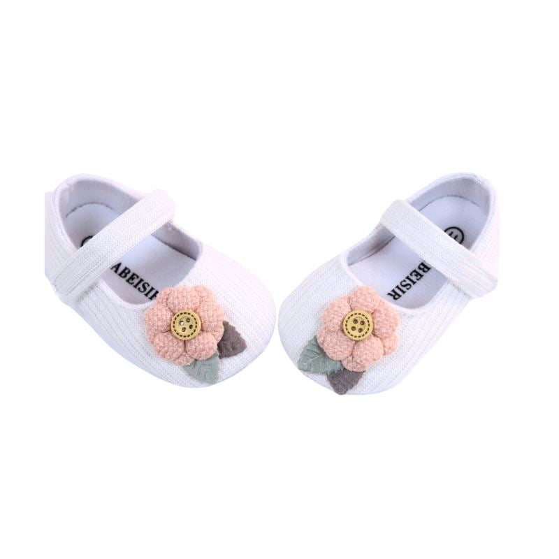 Sapatilha Flor Bordada para Bebê Sapatilha Flor Bordada para Bebê Loja do Bambino