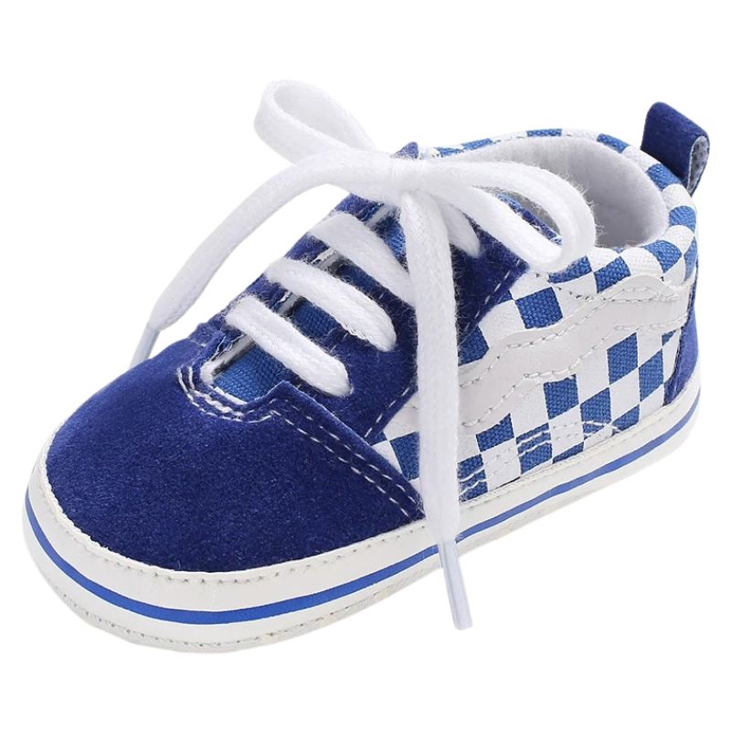 Sapatinho Bebê Estilo Tênis Casual Xadrez Sapatinho Bebê Estilo Tênis Casual Xadrez Loja do Bambino
