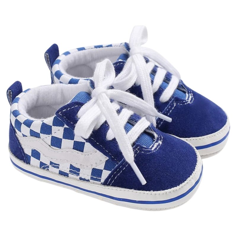Sapatinho Bebê Estilo Tênis Casual Xadrez Sapatinho Bebê Estilo Tênis Casual Xadrez Loja do Bambino