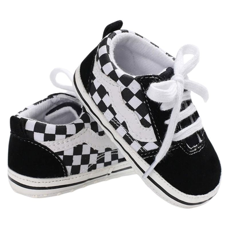 Sapatinho Bebê Estilo Tênis Casual Xadrez Sapatinho Bebê Estilo Tênis Casual Xadrez Loja do Bambino